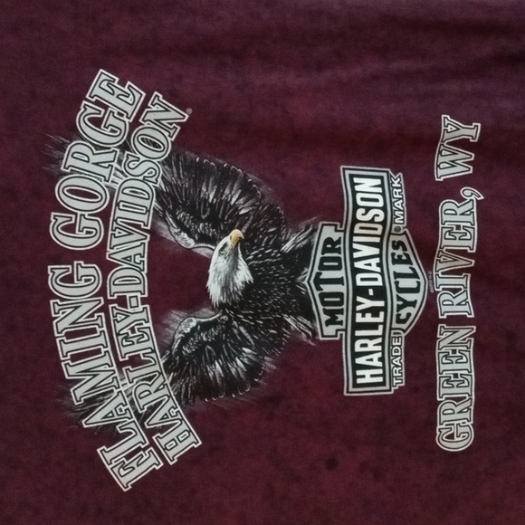 Harley-Davidson Maroon Graphic Short Sleeve Tee Men’s Large - Picture 3 of 6